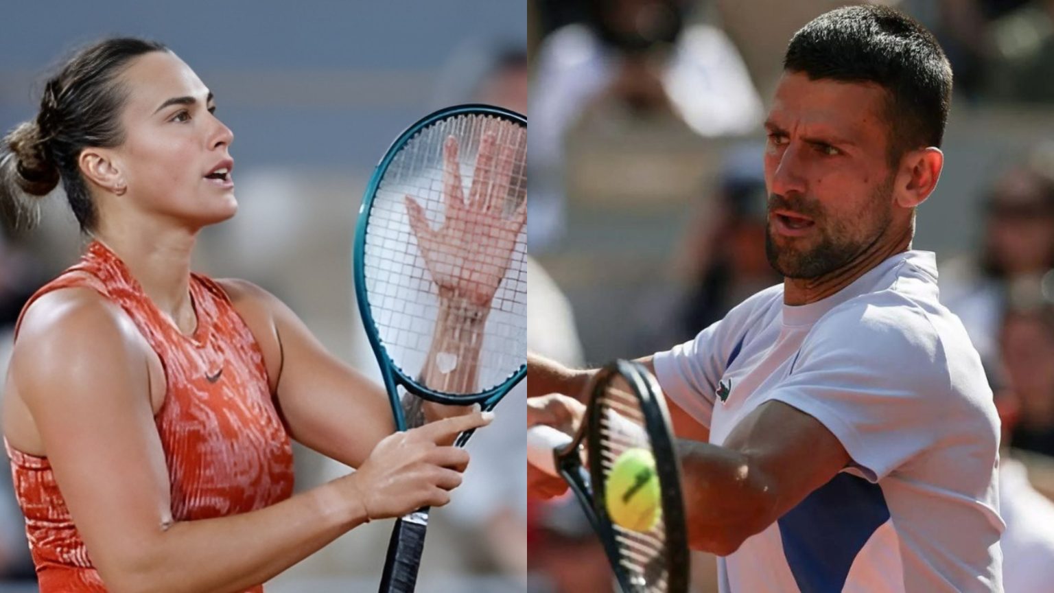 Novak Djokovic and Aryna Sabalenka