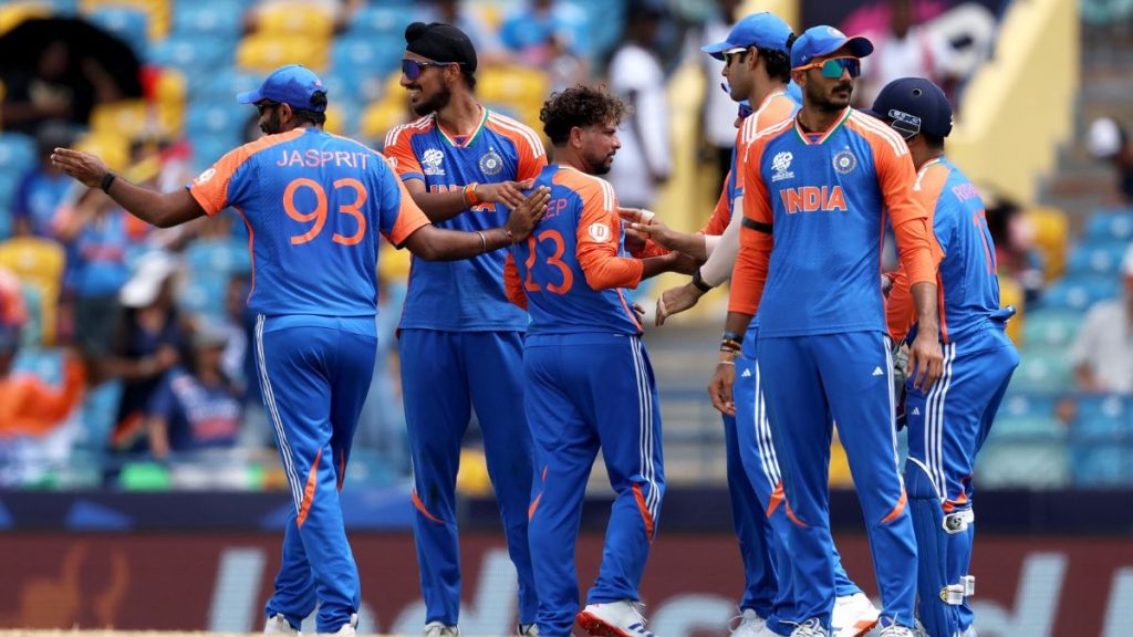 IND vs BAN, t20 worldcup 2024: टी 20 विश्व कप 2024 में दूसरा मैच जीतकर भारत ने किया सेमीफाइनल का टिकट पक्का, बांग्लादेश को 50 रन से चटाई धूल IND vs BAN, t20 worldcup 2024: टी 20 विश्व कप 2024 में दूसरा मैच जीतकर भारत ने किया सेमीफाइनल का टिकट पक्का, बांग्लादेश को 50 रन से चटाई धूल