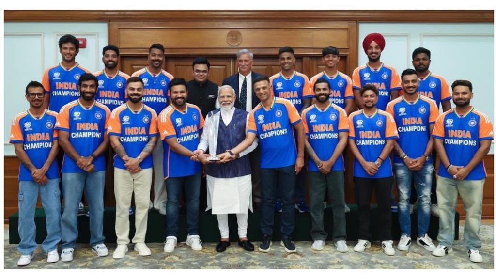 PM Narendra Modi Meets T20 World Cup 2024 Champion Team India