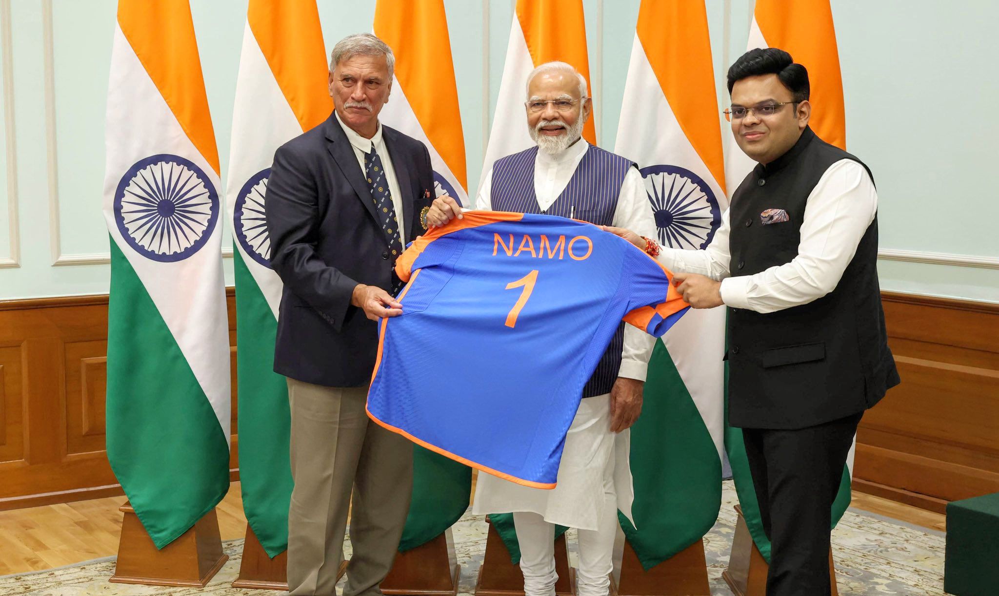 BCCI Gifts Team India Jersey To PM Narendra Modi