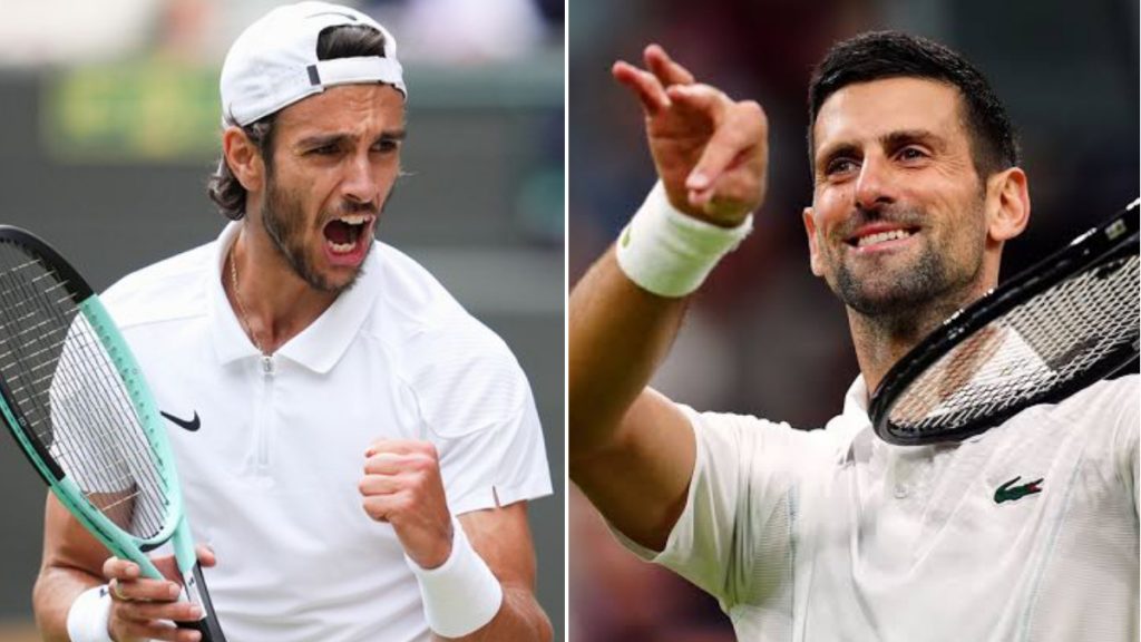 Lorenzo Musetti Novak Djokovic Wimbledon 2024