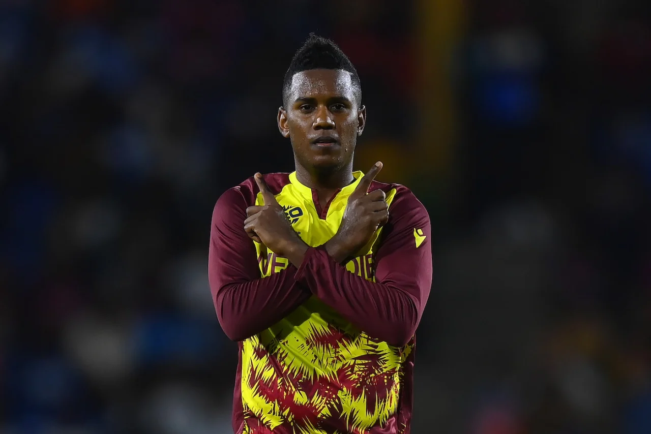 Akeal Hosein (Best Bowling Spell in T20 World Cup 2024)/ Courtesy; Getty Images