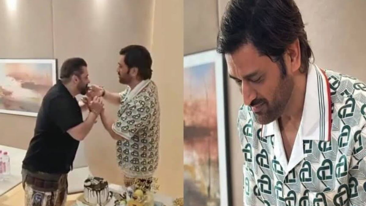Happy Birthday MS Dhoni: सलमान खान के साथ महेंद्र सिंह धोनी ने काटा जन्मदिन का केक, पत्नी साक्षी भी रही मौजूद dhoni birthday