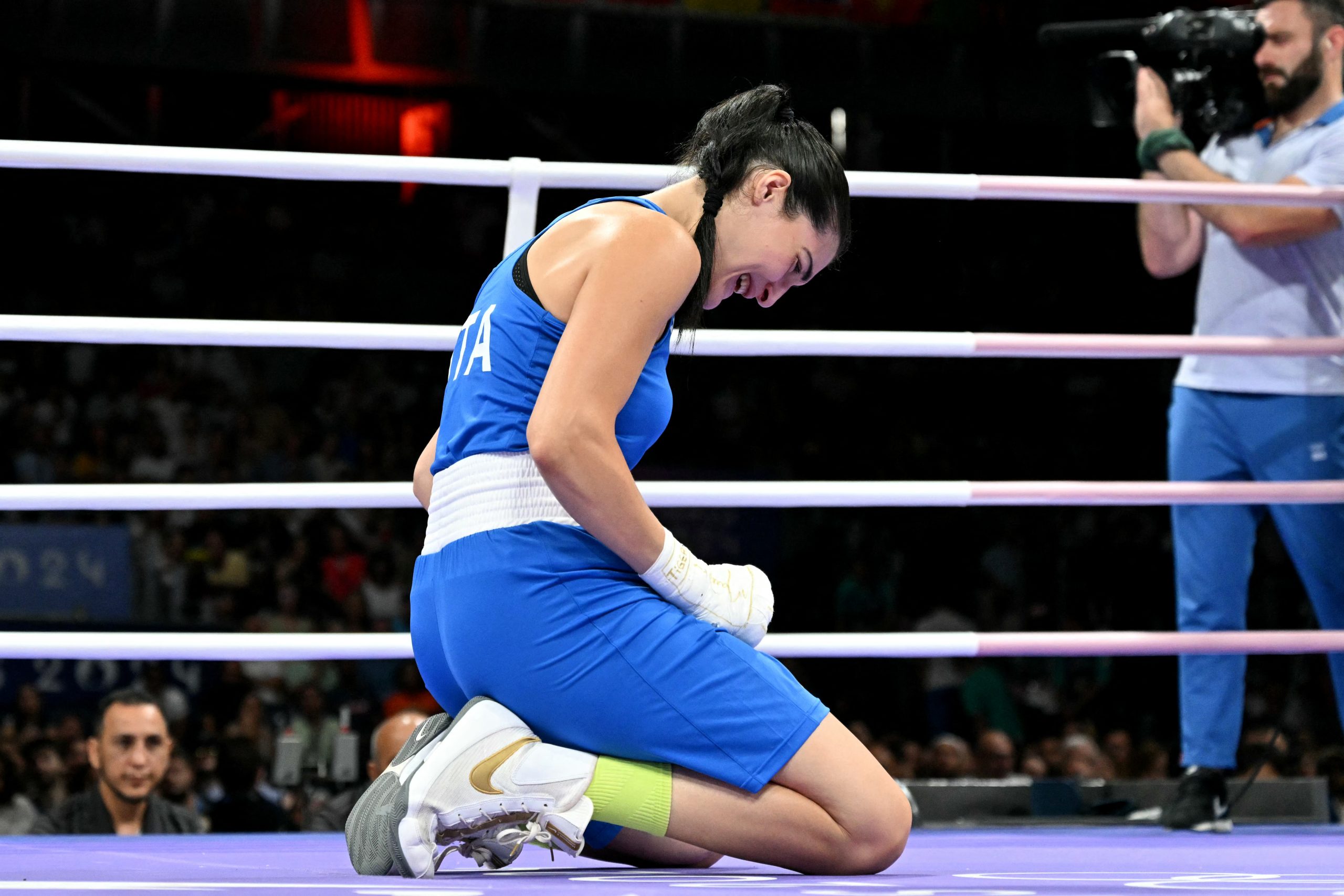 Paris Olympics 2024: Angela Carini abandons Olympic fight after 46 seconds against Imane Khelif Angela Carini vs imane khelif