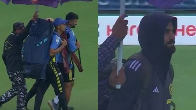 IND Vs NZ: Virat Kohli's rainy look went viral on the internet, he was seen with two officials during India vs New Zealand first test