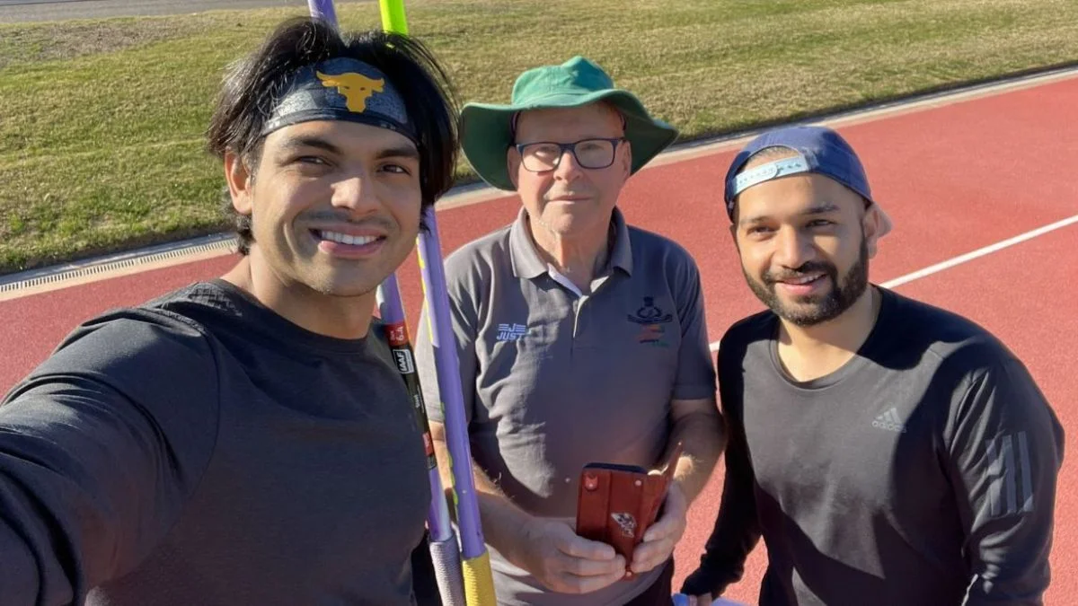 Klaus Bartonietz and Neeraj Chopra 