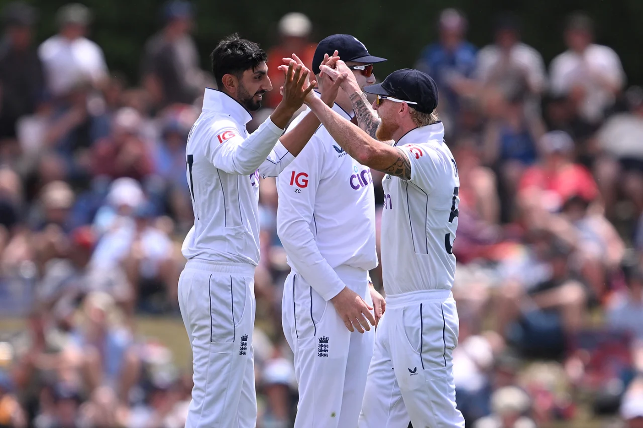 Shoaib Bashir and Ben Stokes (NZ vs ENG)