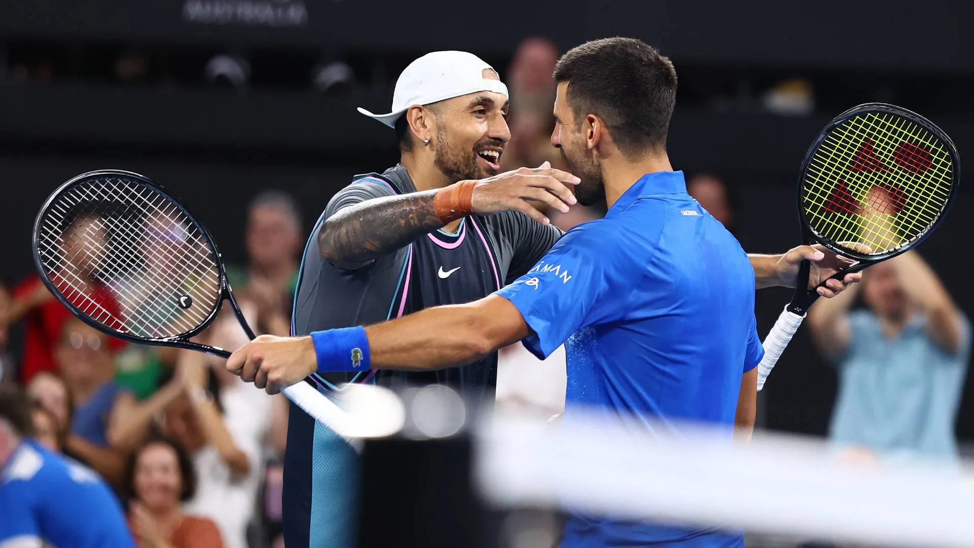 Novak Djokovic and Nick Kyrgios