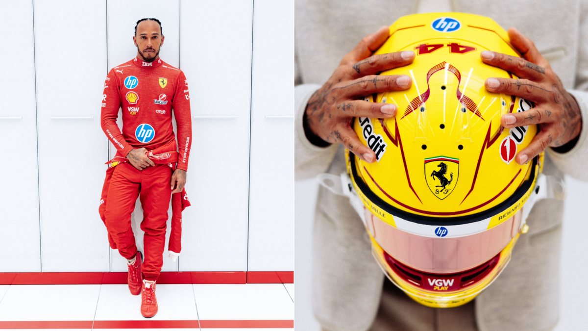 Lewis Hamilton Will Use Original Yellow Design Helmet On His Ferrari F1 Debut