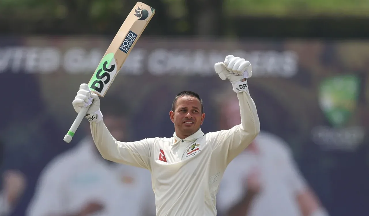 Usman Khawaja celebrates his double-century, Sri Lanka vs Australia, 1st Test, Galle, 2nd day, January 30, 2025/ Getty Images