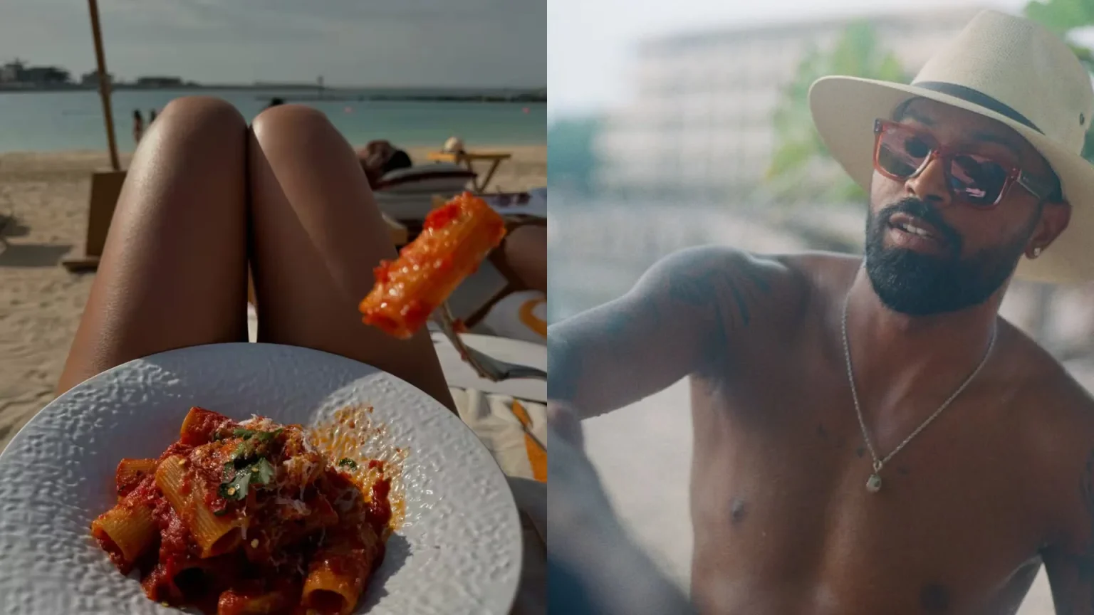 Hardik Pandya and Jasmin Walia Beach Photos