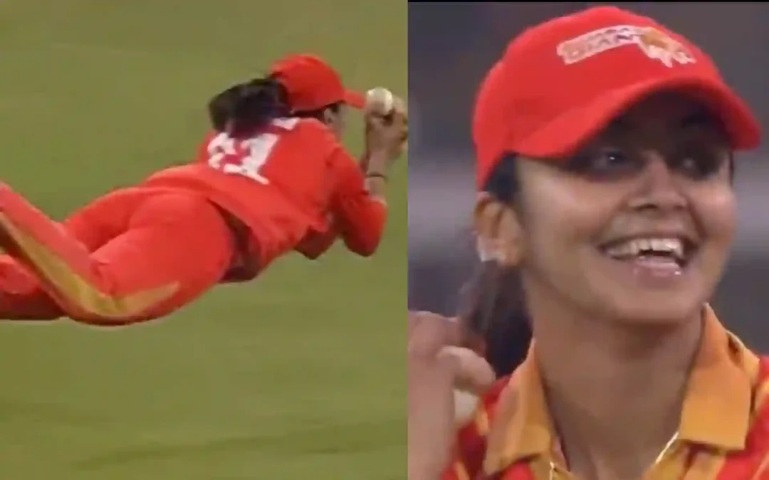 Harleen Deol's flying effort in WPL