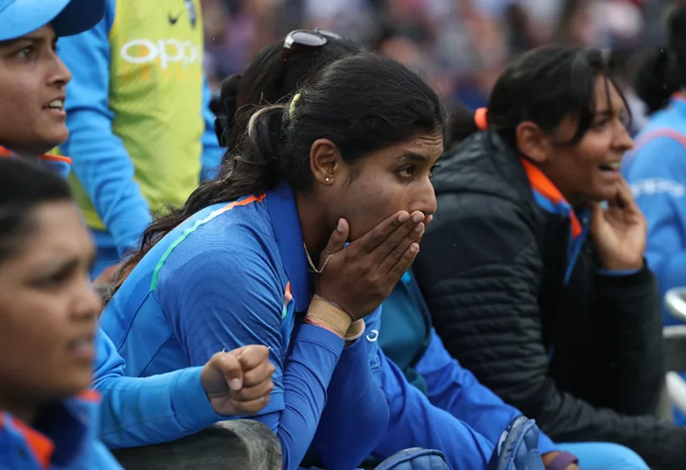 Mihtali Raj watched on helpless as India collapsed, England v India, Women's World Cup final, Lord's,July 23, 2017 © ICC