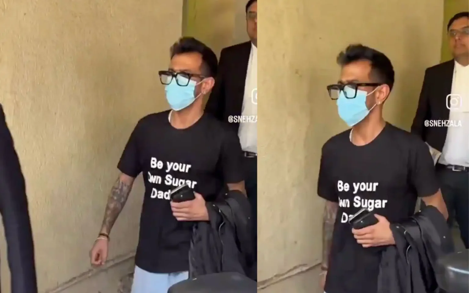 Yuzvendra Chahal Wearing 'Be Your Own Daddy' T -shirt