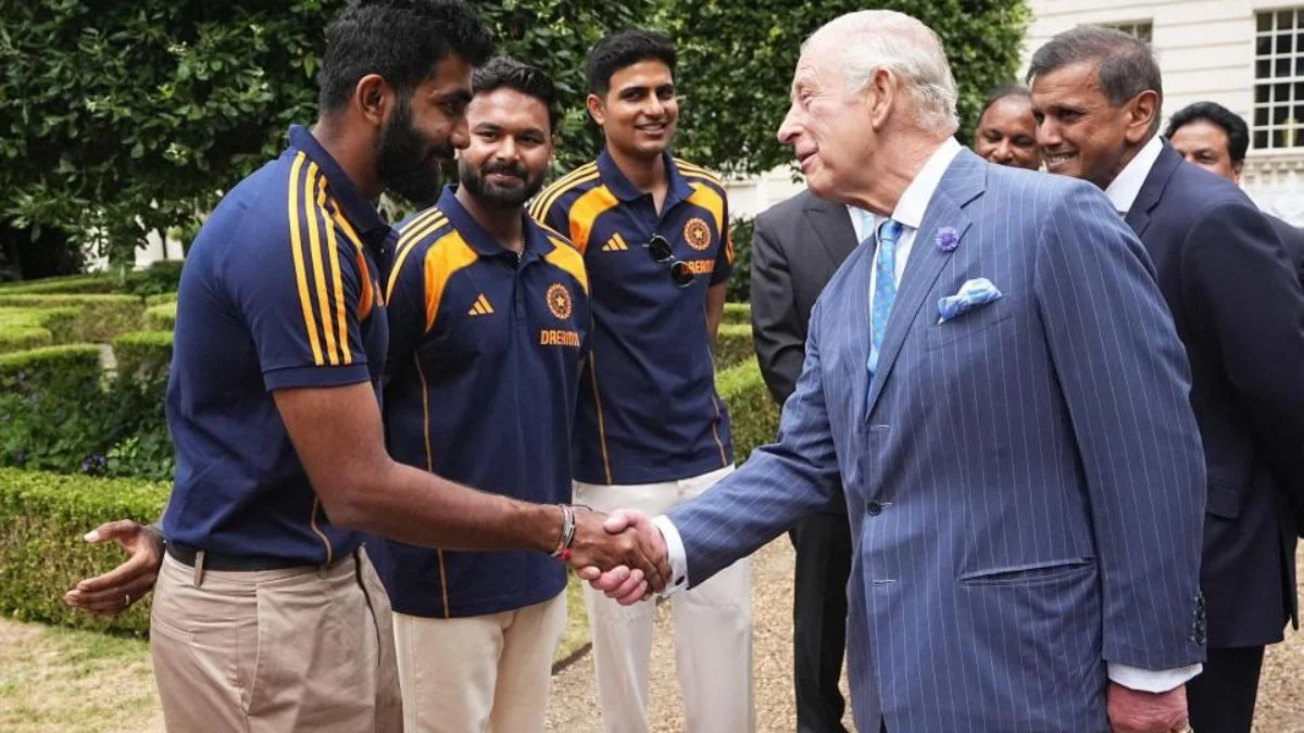 King Charles III and indian team 