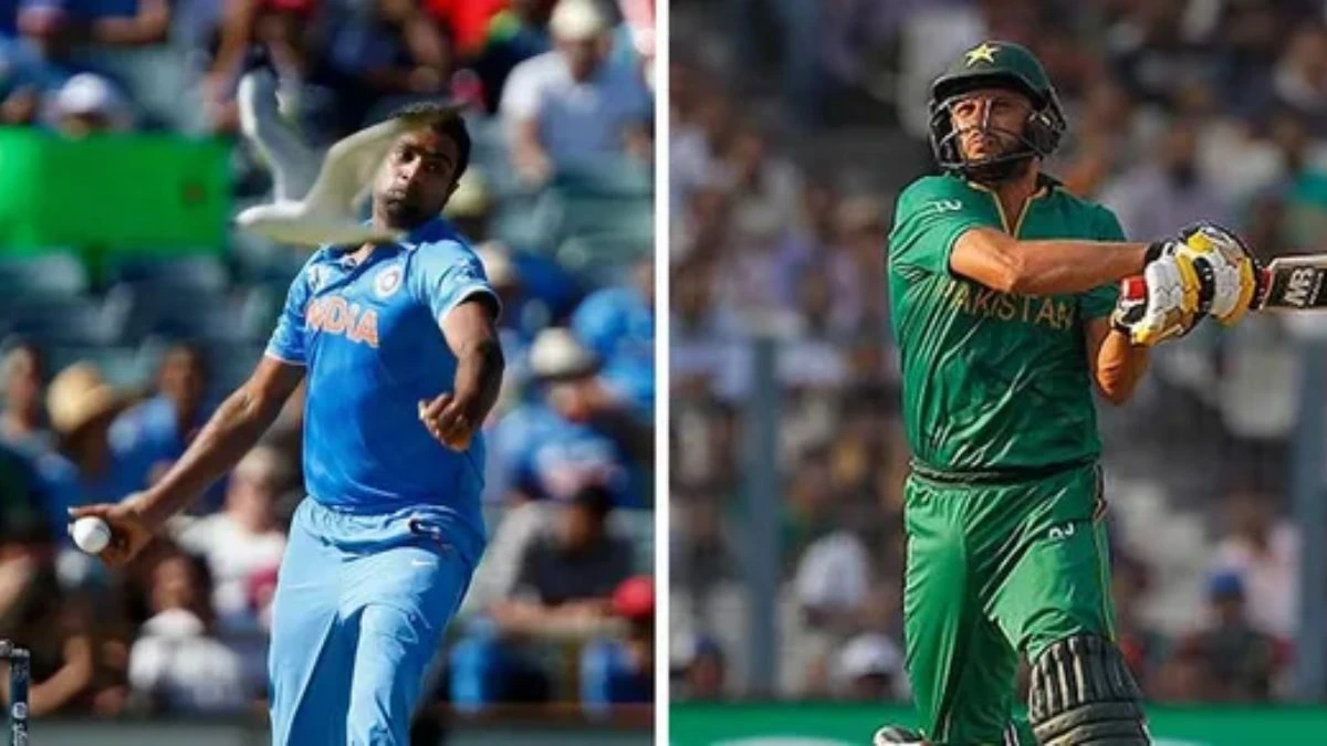 Afridi hit two sixes to Ashwin in the last over to help Pakistan win the Asia Cup