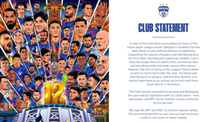 Bengaluru FC Suspends Player Salaries Indefinitely Amid ISL Uncertainty