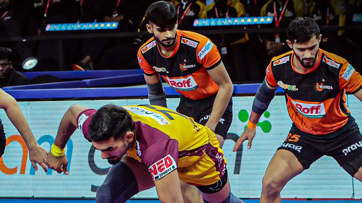 U Mumba vs Telugu Titans PKL 2025: भरत और विजय मलिक की दमदार रेडिंग से टाइटंस को मिली 45-37 से जीत U Mumba vs Telugu Titans PKL 2025: भरत और विजय मलिक की दमदार रेडिंग से टाइटंस को मिली 45-37 से जीत