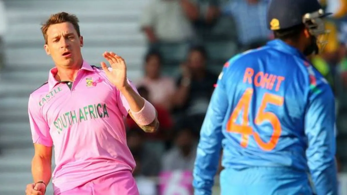 स्टेन की 15 गेंद बीट हुए रोहित, 16वीं गेंद पर बल्ला लगते ही क्राउड ने बजाई तालियां Rohit Sharma Applauded For Touching A Ball With Bat Against Dale Steyn