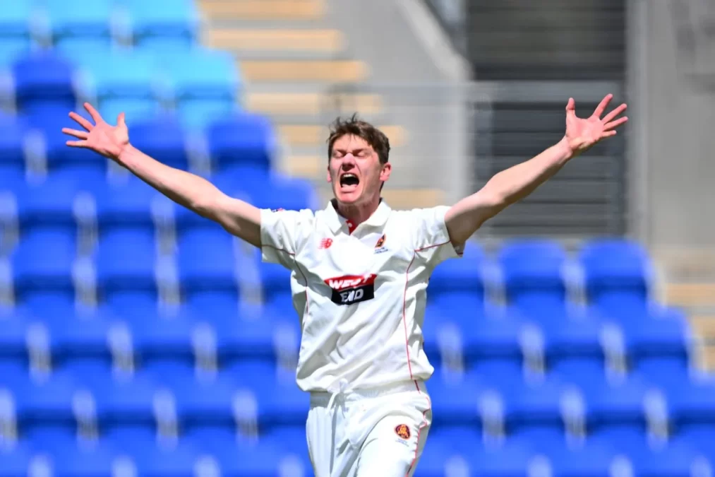 Brendan Doggett took 5 for 66, Tasmania vs South Australia, Sheffield Shield, Hobart, November 10, 2025