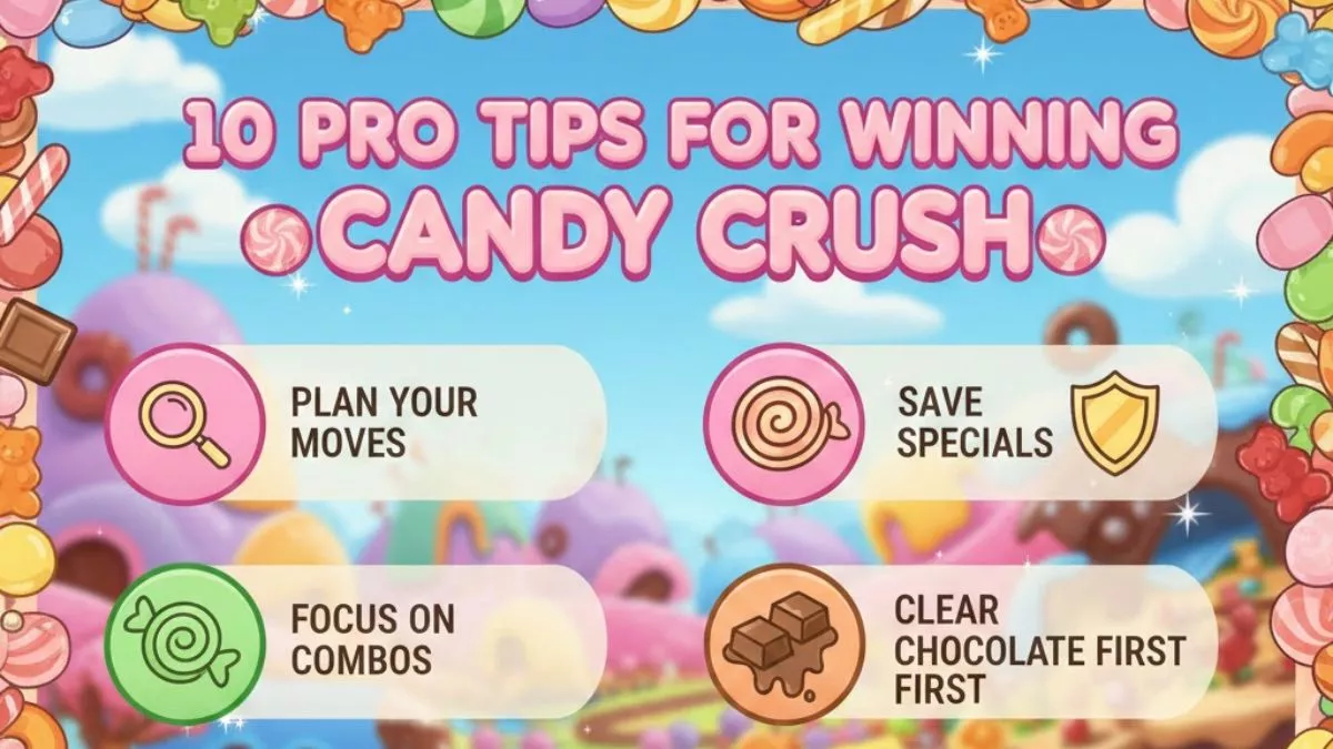 Candy Crush Saga जीतने के 10 स्मार्ट और भरोसेमंद तरीके 10 Pro Tips for Winning Candy Crush