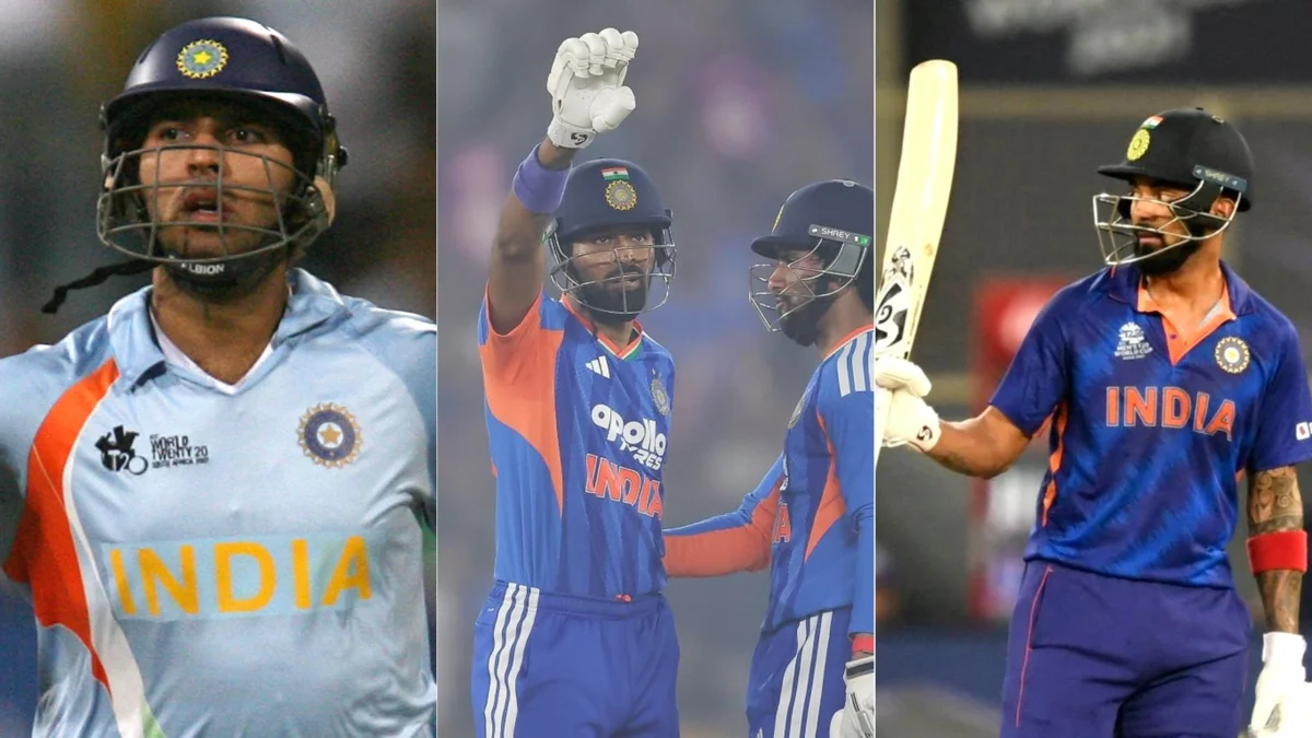 5 भारतीय बल्लेबाज जिन्होंने T20I क्रिकेट में लगाया है सबसे तेज अर्धशतक, युवराज सिंह से हार्दिक पांड्या तक पूरी लिस्ट Full list of fastest fifties scored by Indian batsmen in T20I cricket, including Yuvraj Singh, Hardik Pandya, Abhishek Sharma, KL Rahul and Suryakumar Yadav.