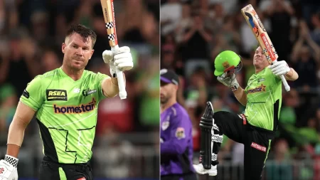 BBL 2025-26: डेविड वॉर्नर ने जड़ा तूफानी शतक, 0 रन पर 2 विकेट गिरने के बाद सिडनी थंडर ने बनाए 205 रन David Warner Hits 9th T20 Century as Sydney Thunder Score 205 in BBL 2025-26