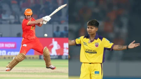 Sophie Devine batting for Gujarat Giants Women against UP Warriorz Women