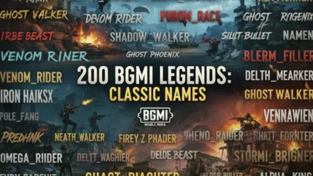 BGMI के 200 क्लासिक नाम, जो आपके प्रोफाइल को बनाएँगे गेमर्स से अलग 200 classic names of BGMI