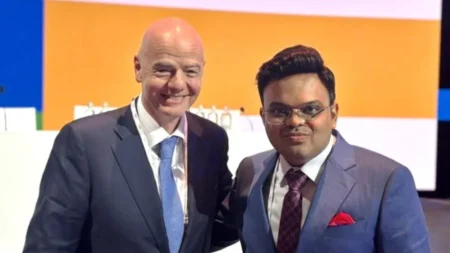 Gianni Infantino and Jay Shah