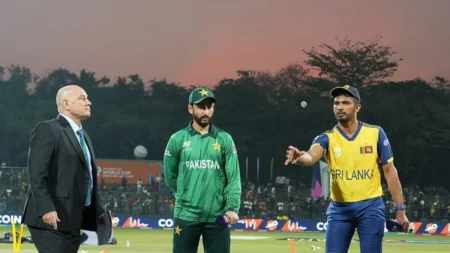 Pakistan vs Sri Lanka captains at toss T20 World Cup