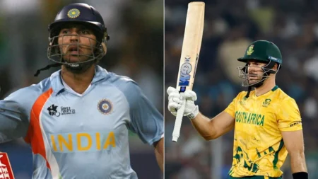 Aiden Markram celebrating his 19-ball fifty in T20 World Cup 2026 vs New Zealand