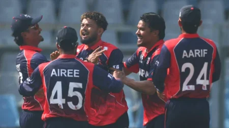 ENG vs NEP T20 World Cup 2026 first innings where Nepal bowlers impressed against England