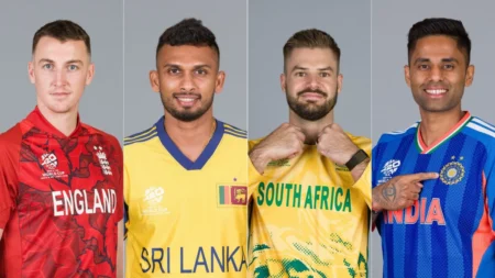 Captains of teams qualified for the Super 8 stage of the T20 World Cup 2026 posing during the tournament.