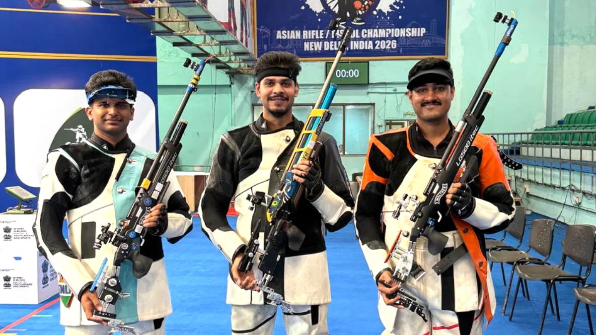 Divyansh Panwar Parth Rakesh Mane Shahu Tushar Mane 10m air rifle T3 final National Selection Trials Delhi