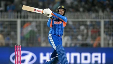 Abhishek Sharma batting during T20 World Cup 2026 match for India