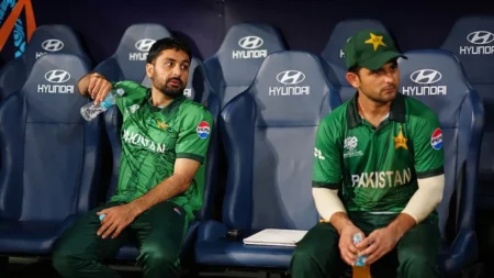 Pakistan cricket team players during T20 World Cup 2026 match