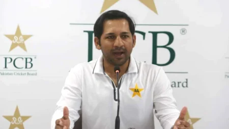 Pakistan former captain Sarfaraz Ahmed during press conference