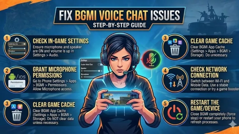 BGMI में Voice Chat की समस्या कैसे ठीक करें How to fix Voice Chat issues in BGMI