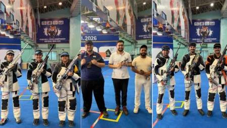 Divyansh Panwar Khyati Chaudhary Anish Bhanwala National Selection Trials shooting winners Delhi