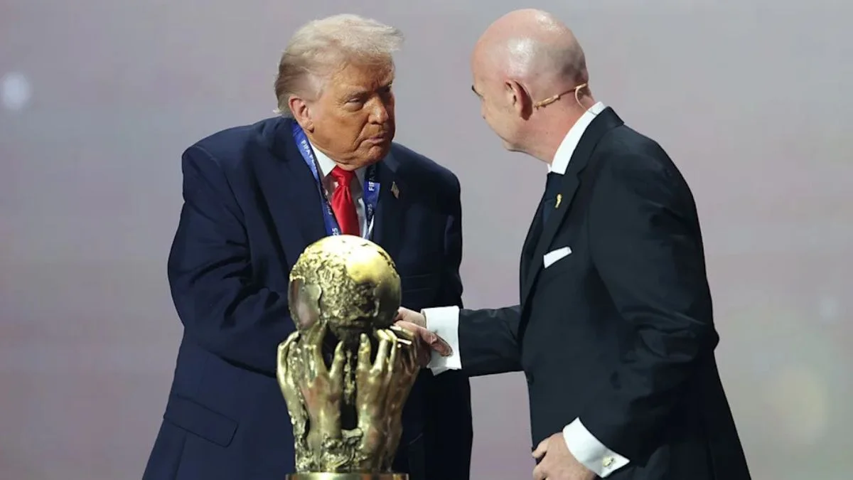 Donald Trump and Gianni Infantino 