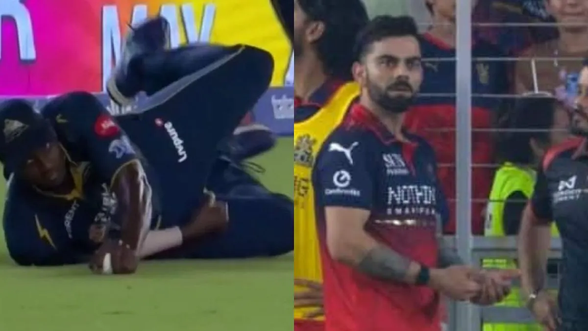 GT vs RCB: रजत पाटीदार के विवादित कैच पर भड़के विराट कोहली, सोशल मीडिया पर ‘खराब’ अंपायरिंग को लेकर छिड़ी बहस Is Rajat Patidar dismissal by Jason Holder in GT vs RCB Clash Out or Not Out