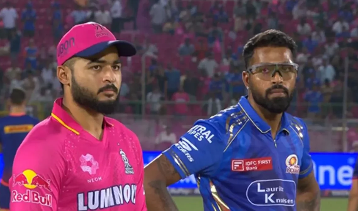 RR vs MI: IPL 2026 के 13वें मैच में मुंबई इंडियंस ने टॉस जीतकर गेंदबाजी चुनी, जानिए दोनों टीमों की प्लेइंग XI RR vs MI: In the 13th match of IPL 2026, Rajasthan Royals won the toss and chose to bowl; know the playing XI of both teams