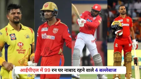 4 batsmen who remained unbeaten on 99 in IPL
