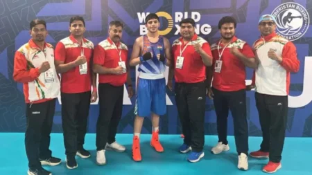 Asian Boxing U-17 में भारतीय मुक्केबाज लक्ष्य फाइनल में पहुंचे, चार खिलाड़ियों को मिला कांस्य पदक India Under-17 boys boxing team