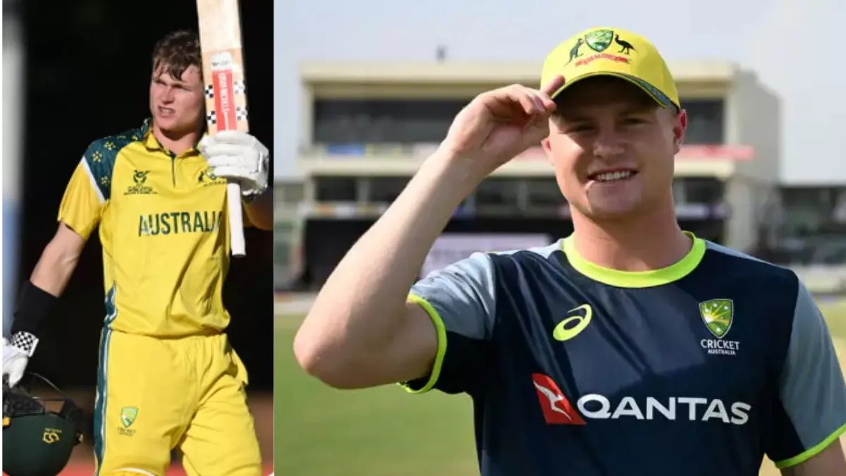U19 वर्ल्ड कप चैंपियन Oliver Peake ने ऑस्ट्रेलिया के लिए किया ODI डेब्यू, कमिंस-हेजलवुड की एलीट लिस्ट में हुए शामिल U19 star Oliver Peake makes his international debut in the ODI series against Pakistan, marking a new beginning for Australian cricket.