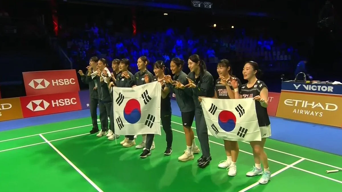 South Korean women badminton team