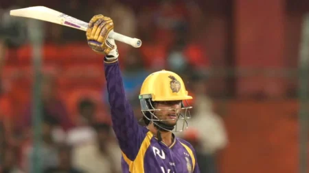 SRH vs KKR: ट्रैविस हेड की विस्फोटक पारी गई बेकार, अंगकृष रघुवंशी के तूफान में उड़ी सनराइजर्स हैदराबाद; कोलकाता ने 7 विकेट से रौंदा Angkrish Raghuvanshi celebrating fifty against Sunrisers Hyderabad in IPL 2026