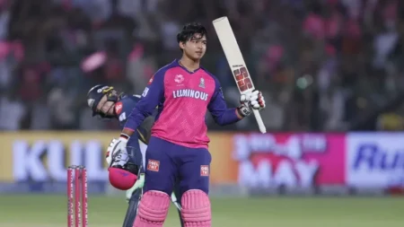 Vaibhav Sooryavanshi batting for Rajasthan Royals vs Gujarat Titans in IPL