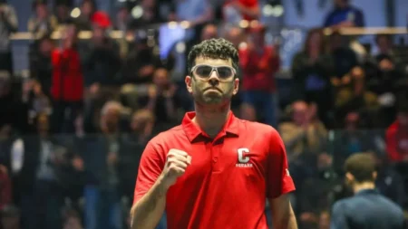 Indian squash player Veer Chotrani